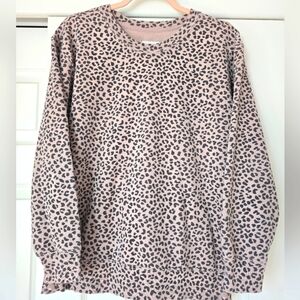 Sm Abercrombie & Fitch cheetah print pull over crew/sweatshirt/sweater.